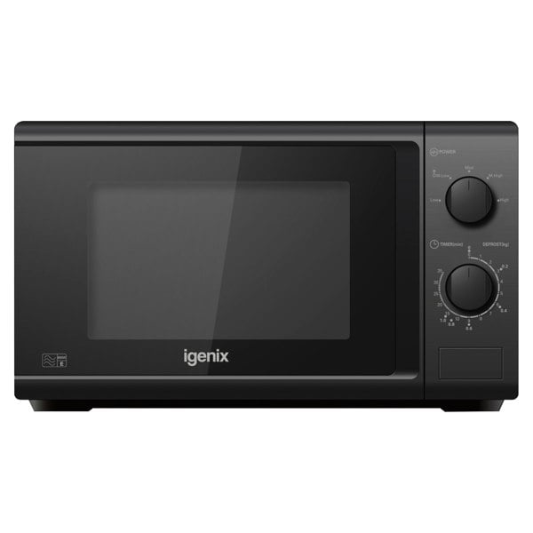 igenix Manual Microwave, 20 Litre, 5 Power Settings, 800W, Black