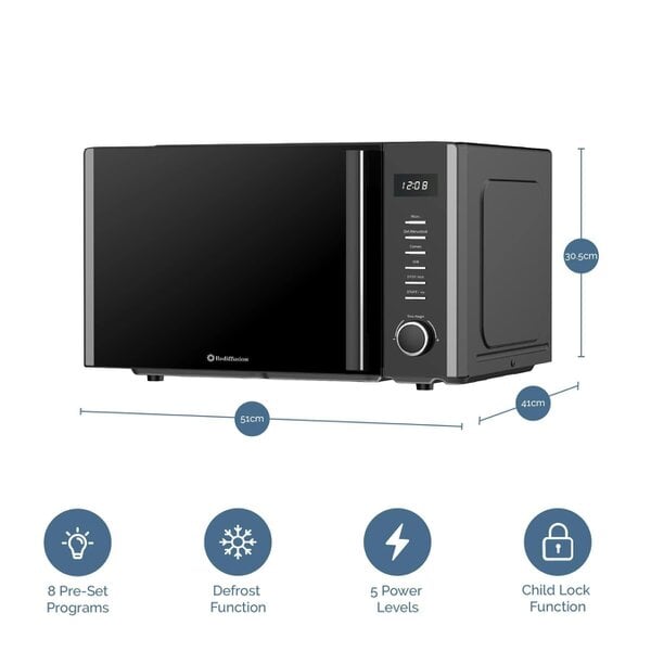 Rediffusion 30L Digital Combination Microwave with Grill & Convection – Black