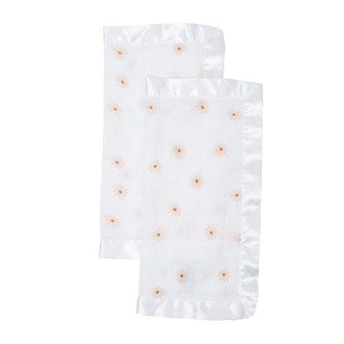 Lulujo - Muslin Security Comforter Blanket - Daisies 2 Pack