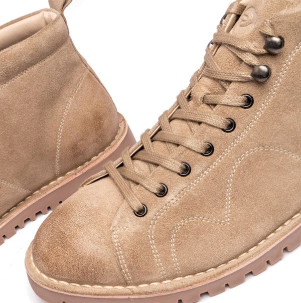 Popps 1961 MOD Mens Suede Boots Sand