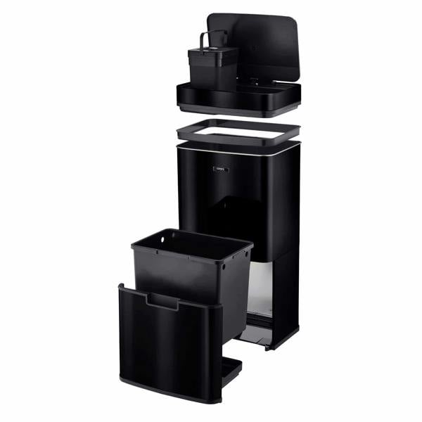 Cooks Professional 75L Sensor Recycling Bin with Food Caddy | Black