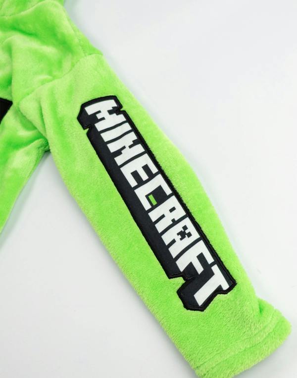 Vanilla Underground Minecraft Boys Green Creeper Long Sleeve Long Leg Pyjama and Jumper 3 Piece Set