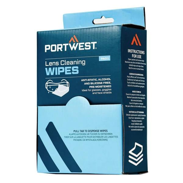 Lens Cleaning Wipes (100 towelettes) Portwest