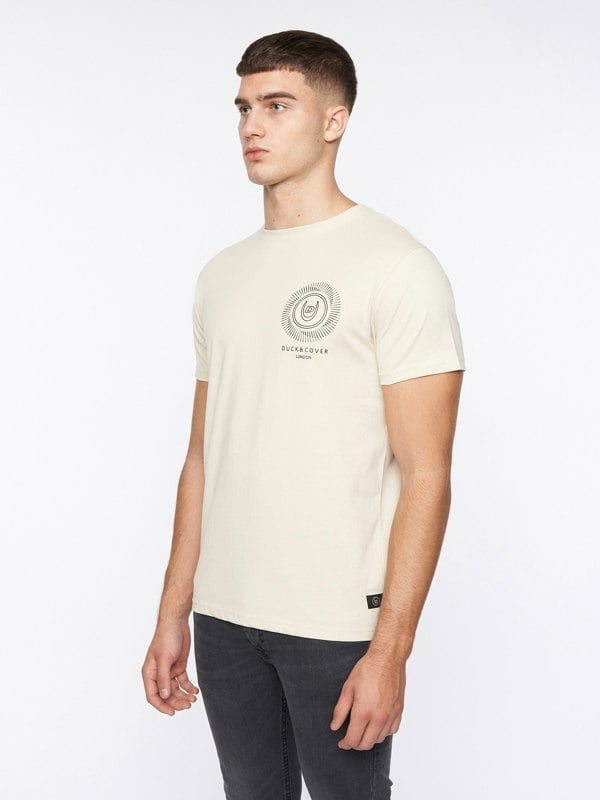 Duck and Cover Swirla T-Shirt Ecru