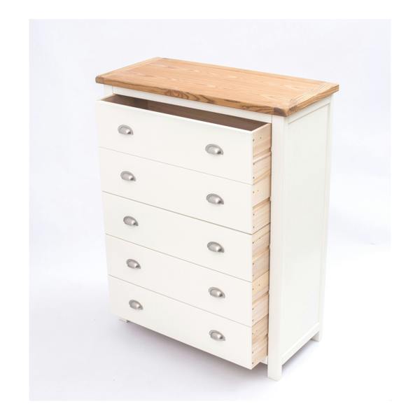 Cabinet Bits Lovere 5 Drawer Chest of Drawers Chrome Cup Handle
