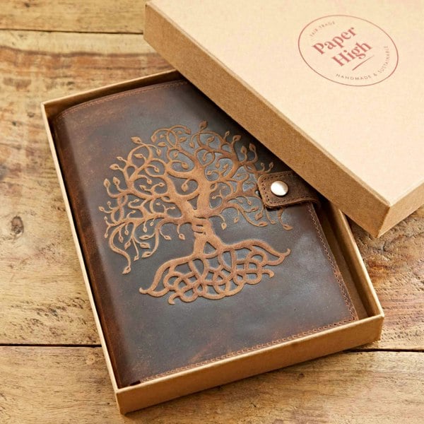 Paper High Tree of Life Buffalo Leather Refillable Journal