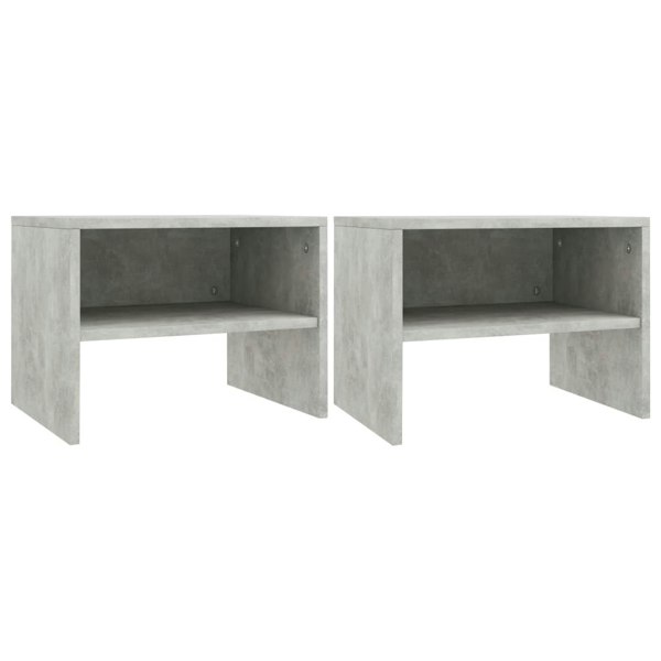Berkfield Bedside Cabinets 2 pcs Concrete Grey 40x30x30 cm Engineered Wood