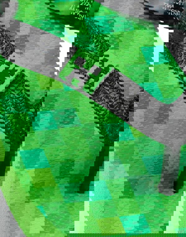 Minecraft Unisex Kids Green Flip Flops