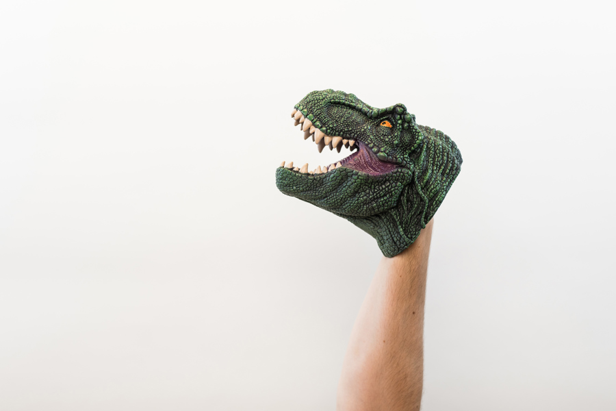 Wildthings Wild Thingz Green T-Rex Hand Puppet