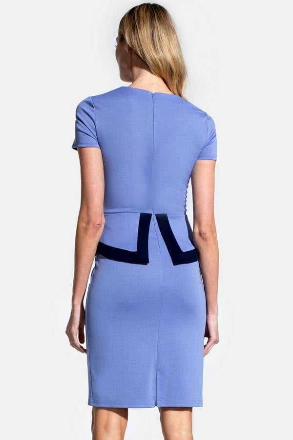 HotSquash Peplum Dress with Contrast Trim