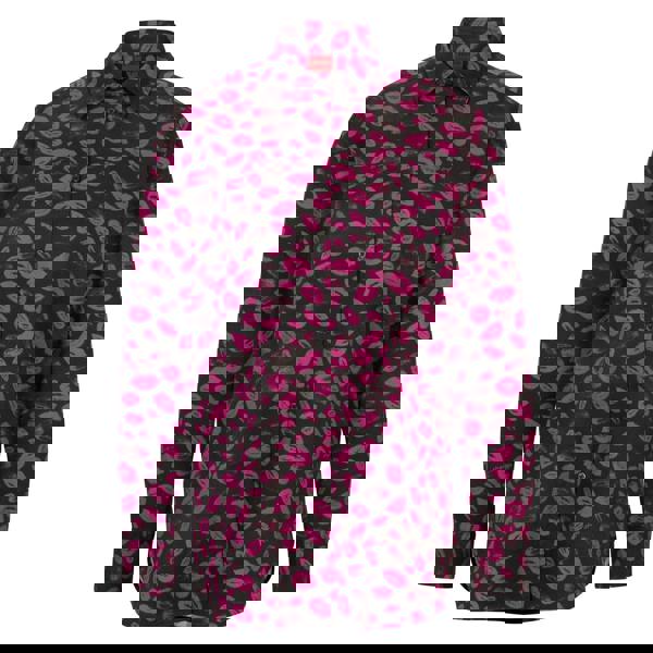 Hugo Womens/Ladies Relaxed Boyfriend Blouse - Black/Purple - 