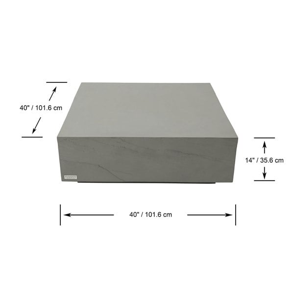 Elementi Colorado GRC Large Coffee Table in Space Gray