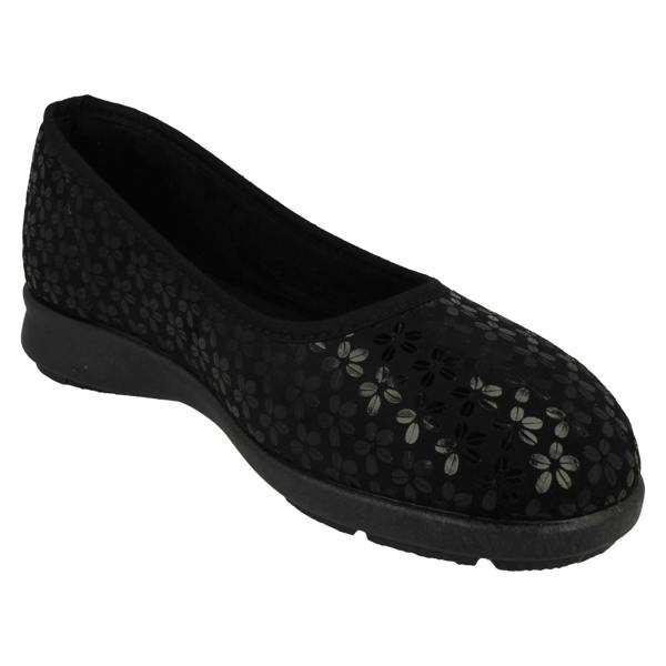 DB Shoes Ladies DB Shoes 2V Fitting Ballerina Style Slippers Virginia