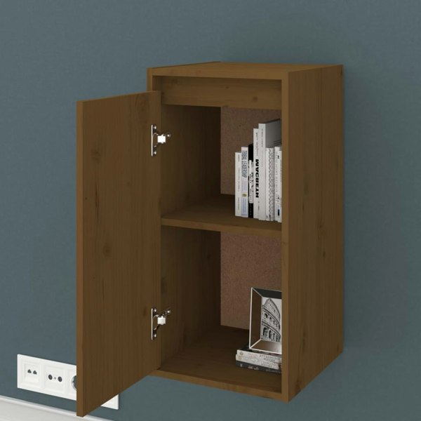 Berkfield Wall Cabinets 2 pcs Honey Brown 30x30x60 cm Solid Wood Pine