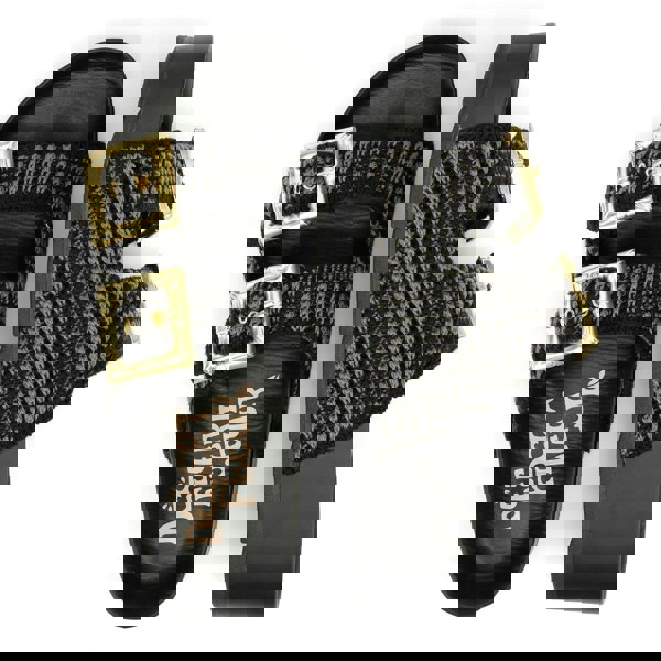 Desert Fleur Super Crochet Women's Black Sandals