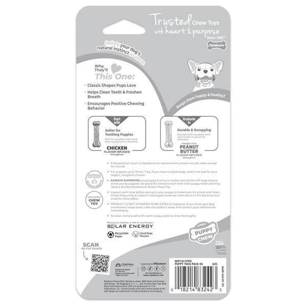 Nylabone Puppy Starter Kit Chicken & Peanut Butter Flavour for Puppies