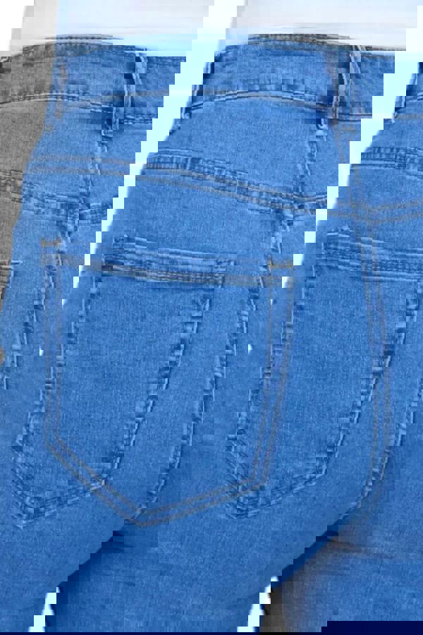 Paulo Due Women's High Waist Knee Length Jean Shorts