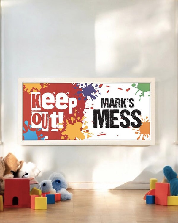 Personalised Wall Art - Play Room Mess Framed Print