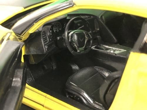 2017 chevrolet corvette z06 yellow 1:24 27 scale welly 24085y