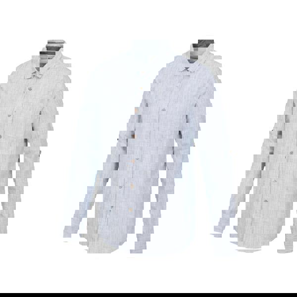 Mountain Warehouse Mens Coconut Textured Long-Sleeved Shirt - Denim - 