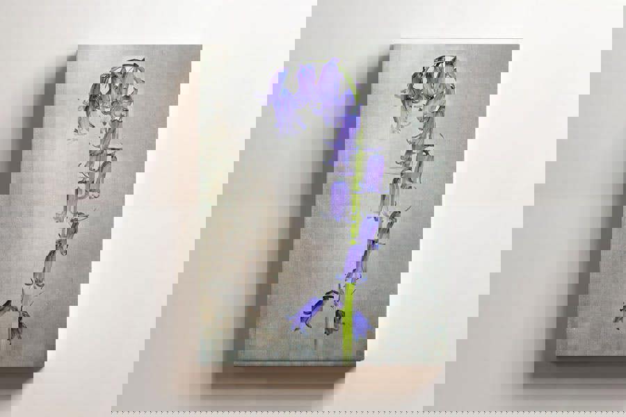 bluebell flower canvas wall art