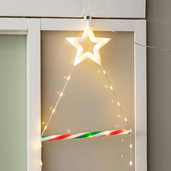 Samuel Alexander 1.92m Light up Santa Climbing Ladder Christmas Decoration with LEDs
