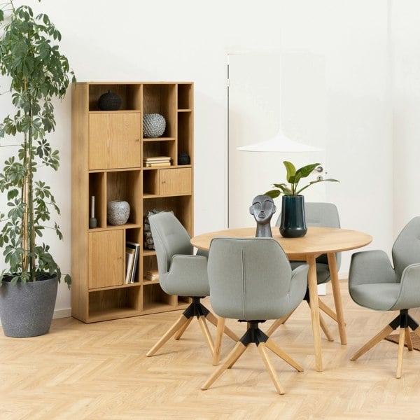 Furniture To Go Rangoon 3 Door Large Bookcase in Oak