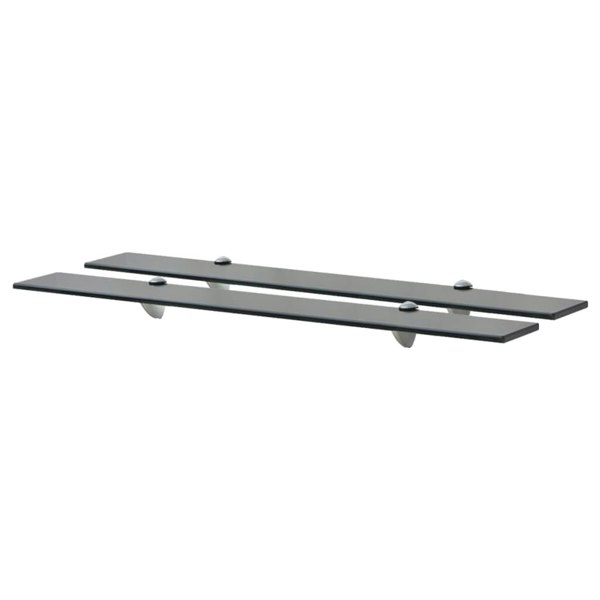 Berkfield Floating Shelves 2 pcs Glass 80x20 cm 8 mm