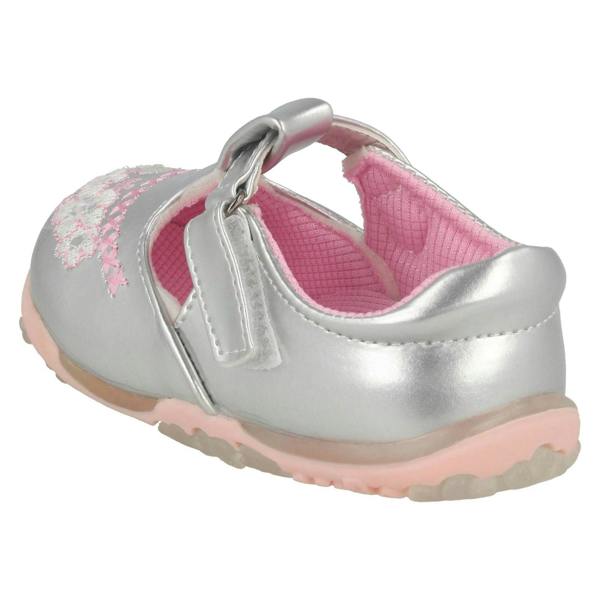 Cutie Girls Cutie T-Bar Flats With Floral Embroidery Detail