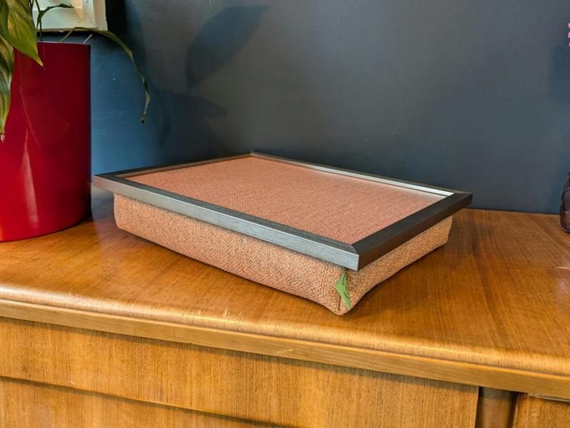Made in the Mill Luxury Mid Century Orange Lap Tray With Bean Bag