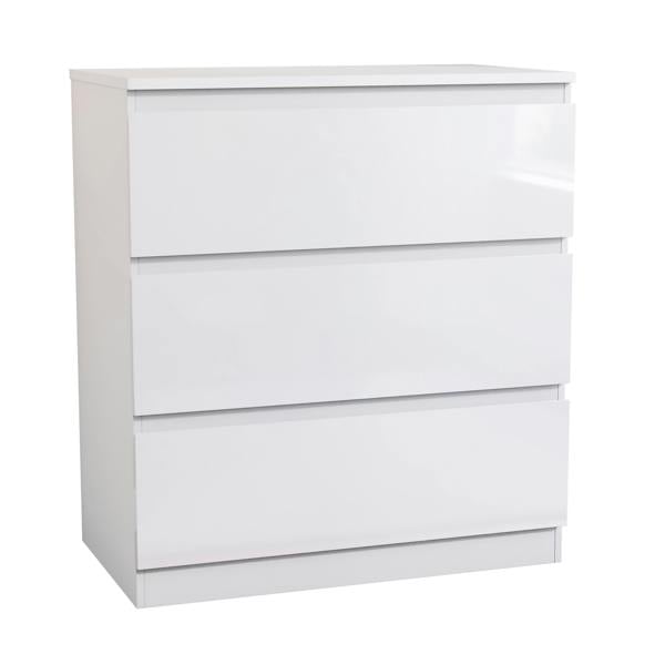 Vida Designs Glinton 3 Drawer Chest, Black
