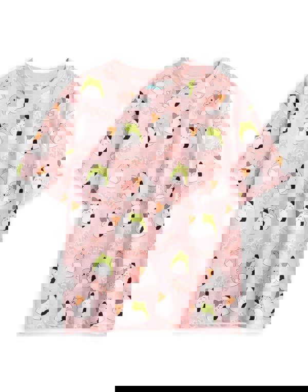 Squishmallows Girls Pink Feelin' Mallow Multi-Pack of 2 Short Sleeve Short Leg Pyjama Set