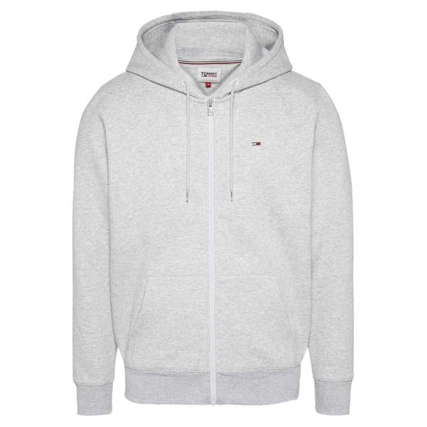 Tommy Jeans Mens Lightweight Full Zip Hoodie - Grey - 