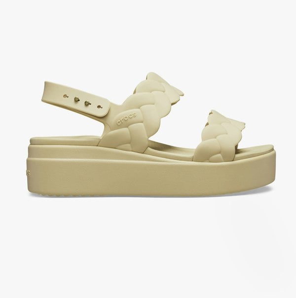 Crocs 209977-212 BROOKLYN WOVEN Womens Sandals Chai