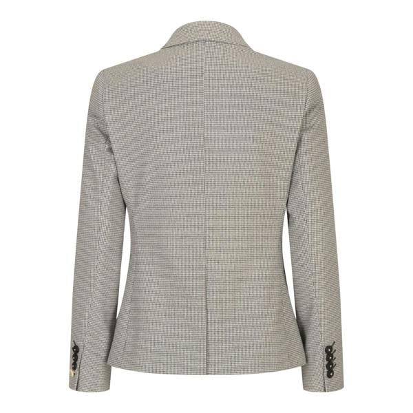 House of Cavani Women's Beige Tweed Tailored Fit Wool Blend Blazer