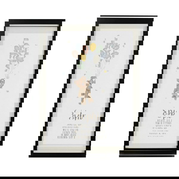 Personalised Memento Company Personalised Teddy Balloon Black Poster Frame