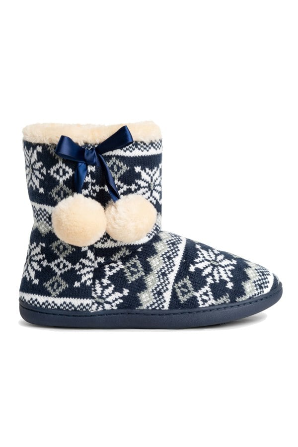 VIVA Polar Women's Memory Foam Pom Pom Winter Faux Fur Cosy Slippers