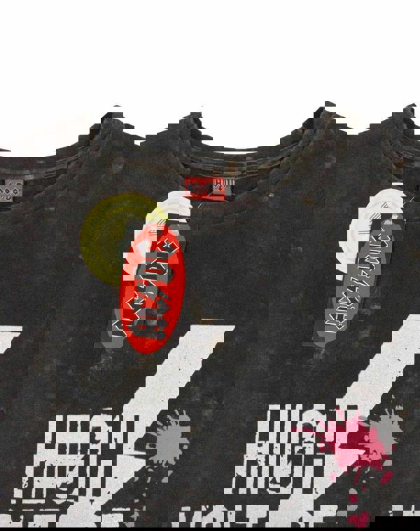 AC/DC Womens Black Slogan Text With Band Logo Short Sleeved T-Shirt