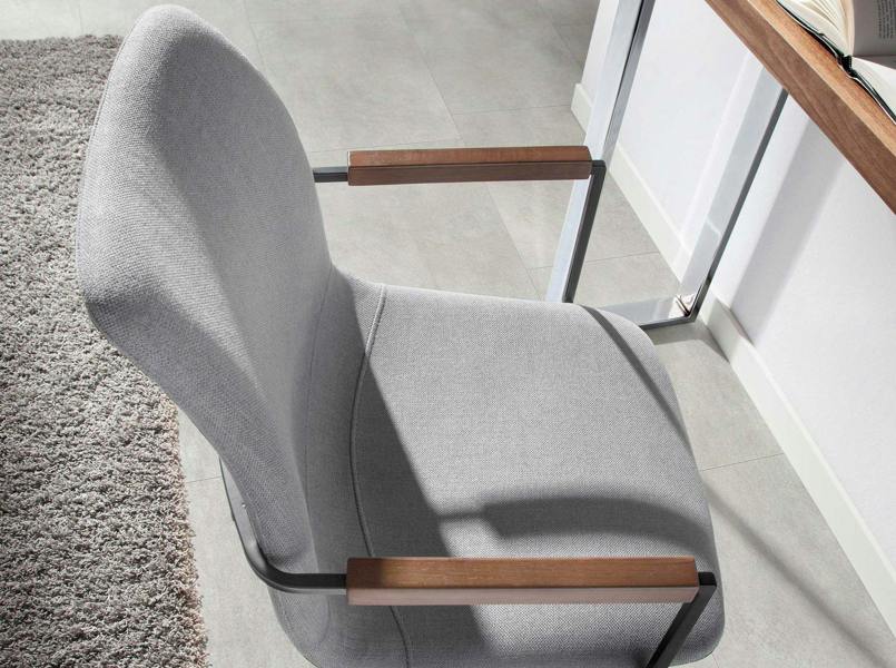 Angel Cerdá Dark Grey Fabric Swivel Chair 4105