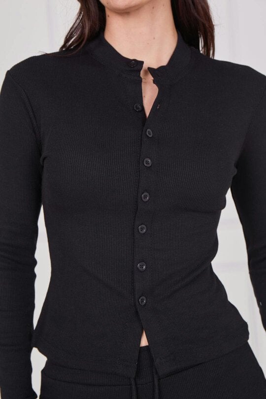 Ribbed Button-Up Co-Ord Set