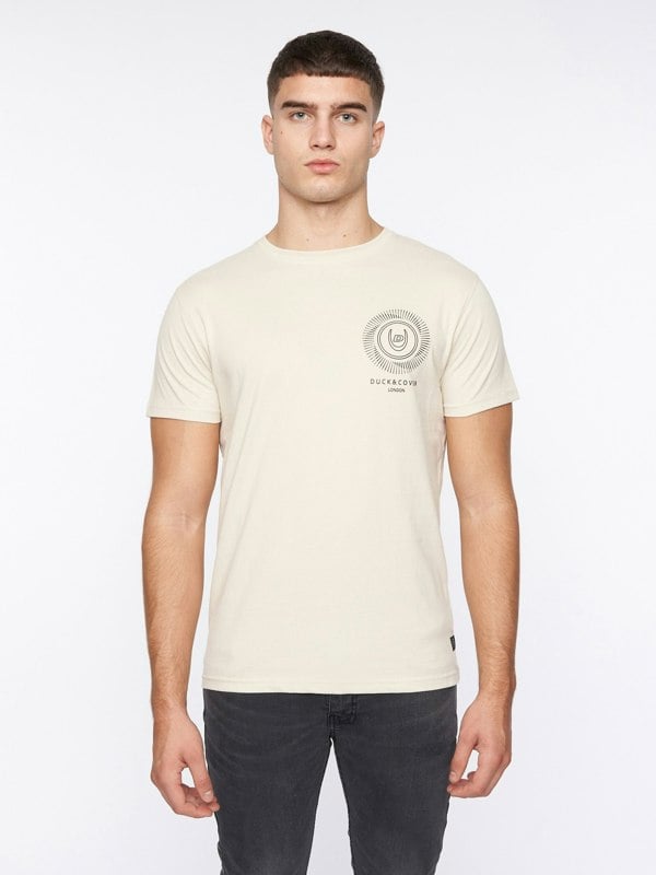 Duck and Cover Swirla T-Shirt Ecru