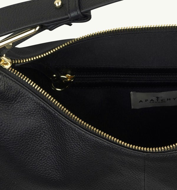 Apatchy London The Charlie Black Leather Bag