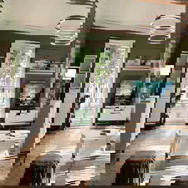 Furniture To Go Wensley 3 Door 1 Drawer Sideboard in Light Grey and Oak