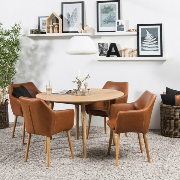 Furniture To Go Nagano Round Dining Table in Oak