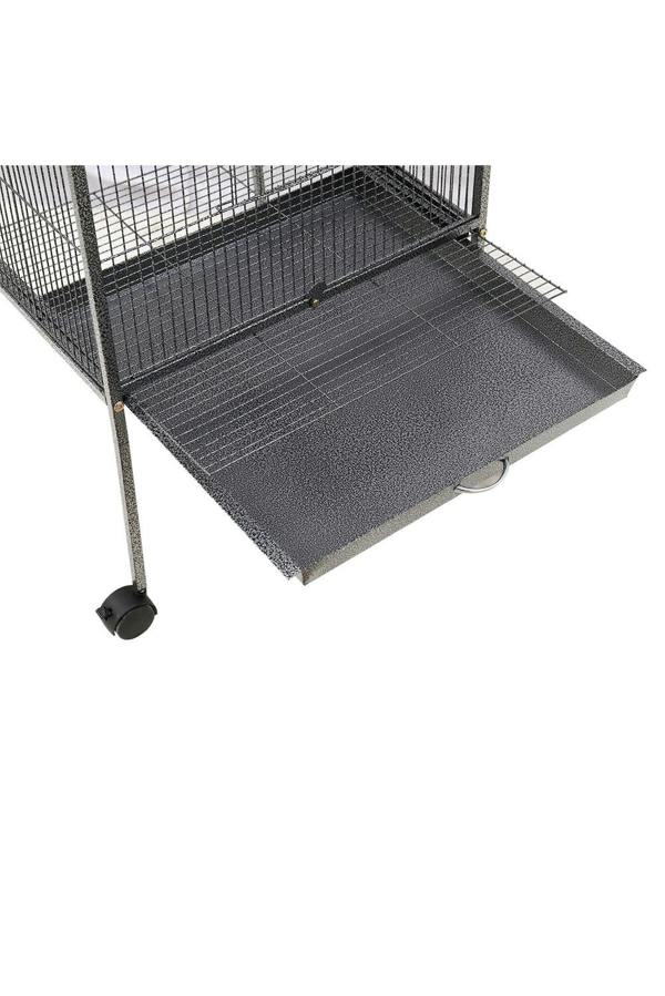 Living and Home 160cm Metal Frame Bird Play Stand with Feeding Bowls and Ladders