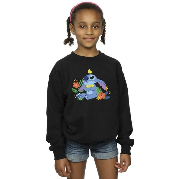 Disney Girls Lilo & Stitch Birds Sweatshirt - Black