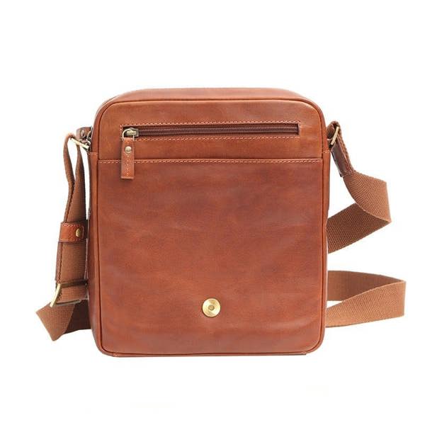 PRIMEHIDE Leather Crossbody Messenger Bag - Vito Tuscan
