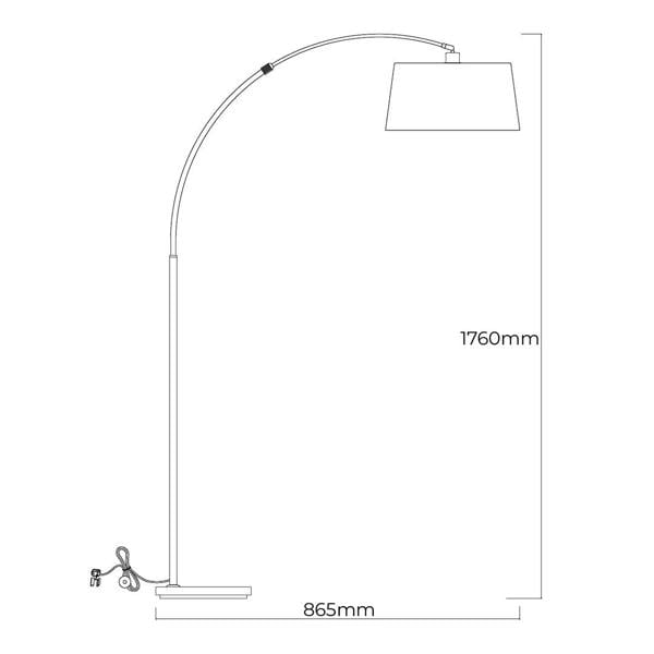 Pagazzi Lighting Jive Antique Brass Arc Floor Lamp