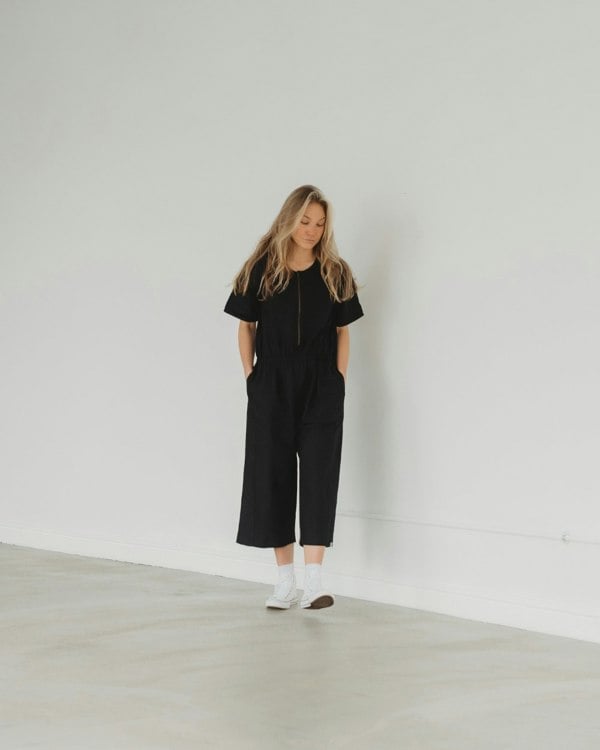 Ethel Black Jumpsuit with zip at the front - image 6