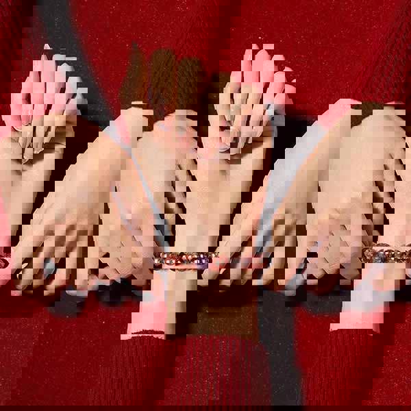 Leaper Natural Super Seven Buddha Bead Crystal Bracelet